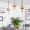 Sarteano Pendant Light black, 3-light sources