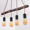Ajaccio Pendant Light Dark wood, black, 4-light sources