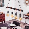 Ajaccio Pendant Light Dark wood, black, 4-light sources