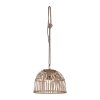 Leuchten Direkt DAVID Pendant Light LED brown, 1-light source, Remote control, Colour changer