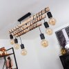 Ajaccio Pendant Light Light wood, black, 6-light sources