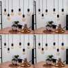 Ajaccio Ceiling Light Light wood, black, 6-light sources