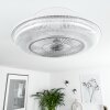 Riccione ceiling fan LED white, 1-light source, Remote control, Colour changer