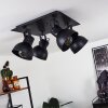 Hora Ceiling Light black, 4-light sources