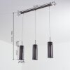 Vimodrone Pendant Light matt nickel, 3-light sources