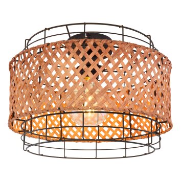 Globo GINA Ceiling Light Dark wood, black, 1-light source