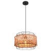 Globo GINA Pendant Light Dark wood, black, 1-light source