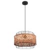 Globo GINA Pendant Light Dark wood, black, 1-light source
