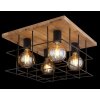 Globo MERRIL Ceiling Light Light wood, black, 4-light sources