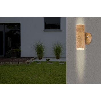 Globo JAICY Outdoor Wall Light Dark wood, 2-light sources