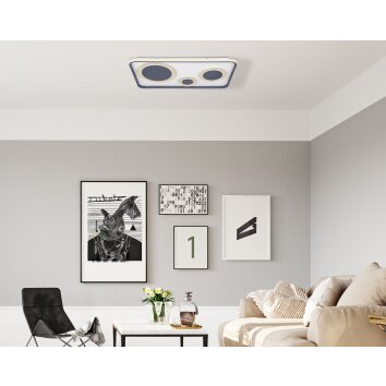 Globo NORA Ceiling Light LED black, 1-light source, Remote control