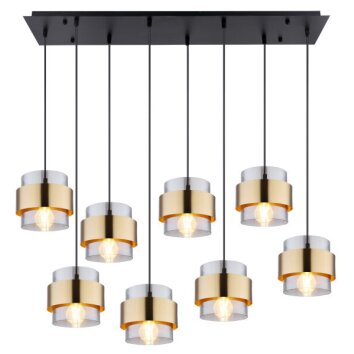 Globo MILLEY Pendant Light black, 8-light sources