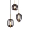 Globo BLACKY I Pendant Light brass, 3-light sources