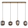 Globo BLACKY I Pendant Light brass, 4-light sources, Colour changer