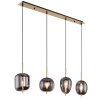 Globo BLACKY I Pendant Light brass, 4-light sources, Colour changer