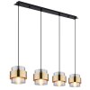 Globo MILLEY Pendant Light black, 4-light sources