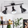 Upiano Ceiling Light black, 3-light sources