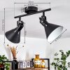 Upiano Ceiling Light black, 2-light sources