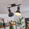 Upiano Ceiling Light black, 2-light sources