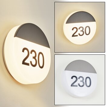 Eppeland house number light LED anthracite, 1-light source