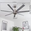 Aargaard ceiling fan stainless steel, Remote control