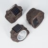 Sameo Set of 3 solar lights LED brown, 4-light sources