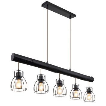 Globo MINA Pendant Light black, 5-light sources