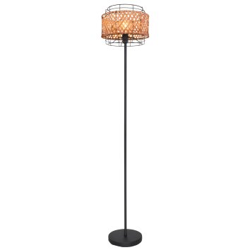 Globo GINA Floor Lamp Dark wood, black, 1-light source