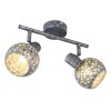 Globo LELA Ceiling Light Oxidised Silver, 2-light sources