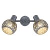 Globo LELA Ceiling Light Oxidised Silver, 2-light sources
