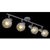 Globo LELA Ceiling Light Oxidised Silver, 4-light sources
