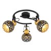 Globo SARRA Ceiling Light black, 3-light sources