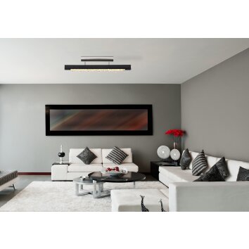 Globo FELICITAS Ceiling Light LED matt nickel, black, 1-light source