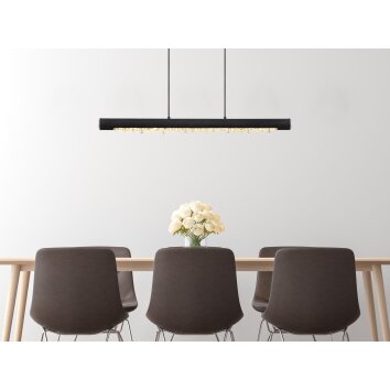 Globo FELICITAS Pendant Light LED matt nickel, black, 1-light source