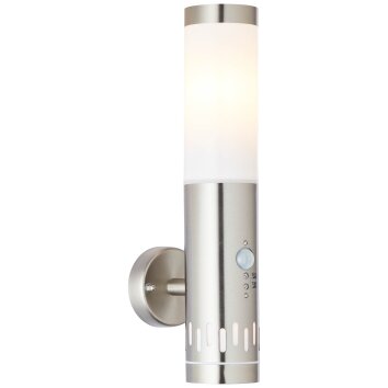 Brilliant Leigh Outdoor Wall Light silver, 1-light source, Motion sensor