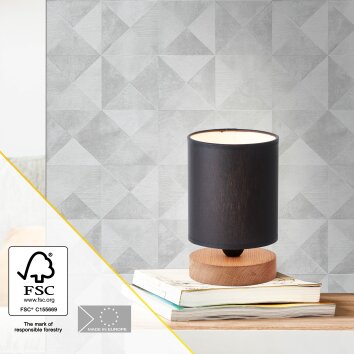 Brilliant Vonnie Table lamp Light wood, white, 1-light source