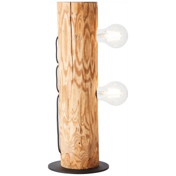 Brilliant Odun Table lamp Light wood, black, 2-light sources