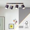 Brilliant Vonnie Ceiling Light Light wood, black, 4-light sources