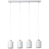 Brilliant Vonnie Pendant Light grey, Light wood, 4-light sources
