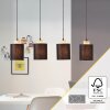 Brilliant Vonnie Pendant Light Light wood, black, 4-light sources