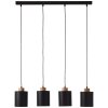 Brilliant Vonnie Pendant Light Light wood, black, 4-light sources