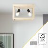 Brilliant Nerea Ceiling Light Light wood, black, 2-light sources