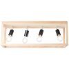 Brilliant Nerea Ceiling Light Light wood, black, 4-light sources