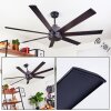 Aargaard ceiling fan black, Remote control