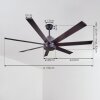 Aargaard ceiling fan black, Remote control