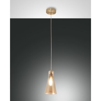 Fabas Luce Dafne Pendant Light brass, 1-light source