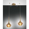 Fabas Luce Apollo Pendant Light brass, 2-light sources