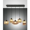 Fabas Luce Gillis Pendant Light black, 5-light sources