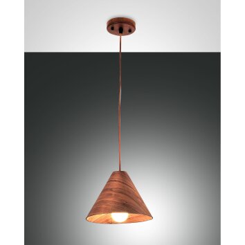 Fabas Luce Esino Pendant Light Dark wood, 1-light source