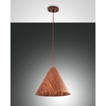 Fabas Luce Esino Pendant Light Dark wood, 1-light source